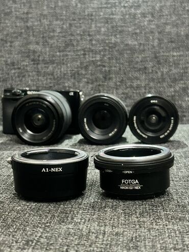 Fotokameralar: 16-50mm, 50mm 1.8 28-70mm lens 1. Sony A6000 kamera gövdəsi 2. Sony -da lalafo.az — 9 Fotokameralar: 16-50mm, 50mm 1.8 28-70mm lens 1. Sony A6000 kamera gövdəsi 2. Sony — 9
