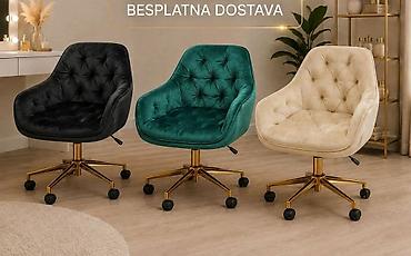 rasklapajuce stolice: Fa, Barselona tapacirane radne/stolice na točkićima - Elegantne — 1