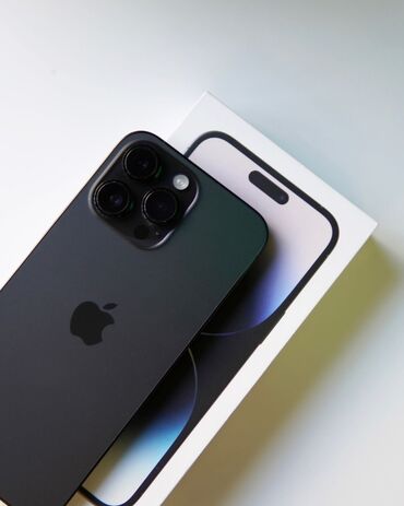 Apple iPhone: IPhone 14 Pro Max, 128 GB, Black Titanium, Zəmanət, Face ID, Sənədlərlə