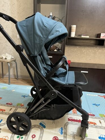 Коляски: Коляска, цвет - Голубой, Б/у — 2