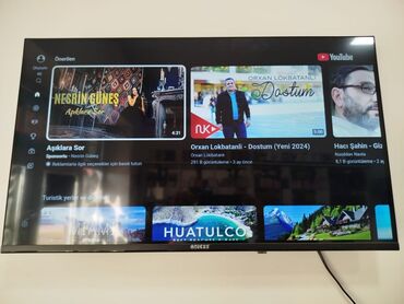 Televizorlar: 220azn.Quicks markalı 82 ekran smart TV .Tezedi.3ay istifade