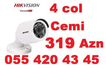 Videomüşahidə: Nezaret  kameralarinin quraşdirilmasi hikvision 4 kamera 500 gb