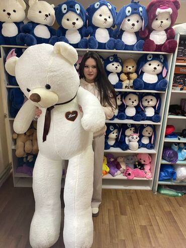 Игрушки: 🧸Огромная мишка 1,8м 🔥🔥🔥 🧸60 см 1000 сом (Бесплатная доставка) 🧸80 — 4
