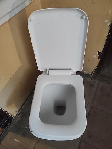 унитаз б у: Ağ rəngli döşəməyə quraşdırılan unitaz komplekti - Material: sanitar — 3