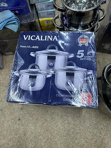 pot: Набор кастрюль VICALINA VL-485 (6 предметов) - Материал: нержавеющая — 2