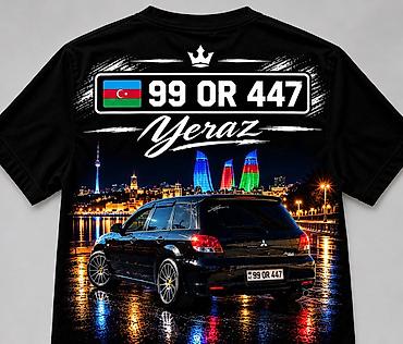 messi imzali forma: Məhsul: Fərdiləşdirilə bilən avtomobil mövzulu qara T‑shirt — 1
