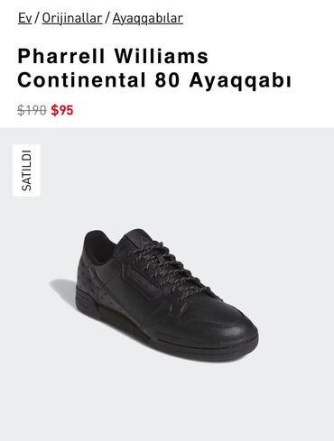 ayaqqabi 44: Pharrell Williams Continental 80 ayaqqabı.Təmiz dəri çox keyfiyyətli