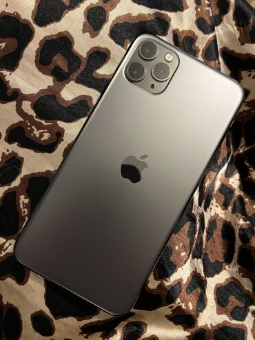 iphone 11 2ci əl: IPhone 11 Pro Max, 64 ГБ, Matte Space Gray, Отпечаток пальца, Face ID