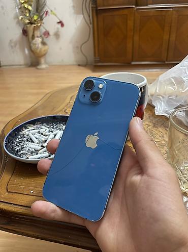 iphone duas: IPhone 13, 128 GB, Göy, Qırıq, Simsiz şarj, Face ID — 2