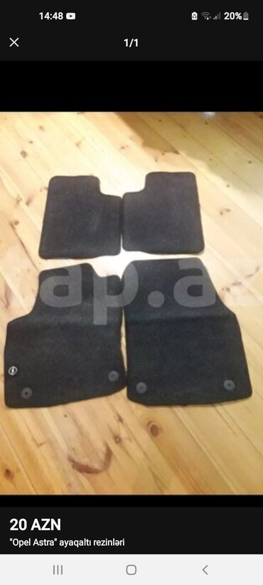 Avtomobil üçün ayaqaltı, Parça, tekstil