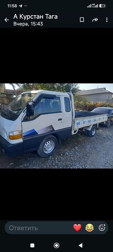аварийном портер: 🚘 Hyundai Porter 1 сатылат! 📅 Жылы: 2000 ⚙️ Мотору: 2.6 дизель 🚛 — 4