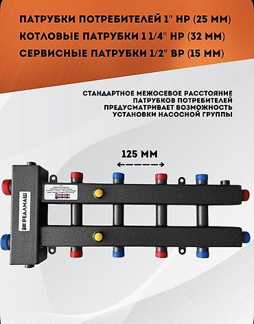 tim: Гидравлический разделитель ГРК-5 (на 5 контуров) Назначение: - — 2