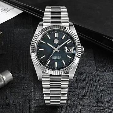 Ručni satovi: San Martin SN0059-G V2 -40mm-MOP Plava/Rolex Datejust Potpuno NOV — 14