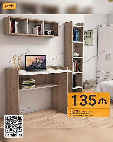qabaq stolu: Düz masa, Stulsuz, Polkalı, Siyirməsiz, Teksturalı laminat — 1