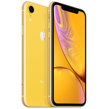 купить айфон 12 мини: IPhone Xr, Колдонулган, 64 ГБ, Сары, Каптама, Коргоочу айнек, 80 %