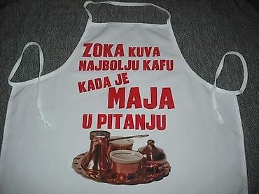 Kuhinjski tekstil: Kecelje stampa po zelji. Materijal pogodan za štampu,lagan i prijatan — 20