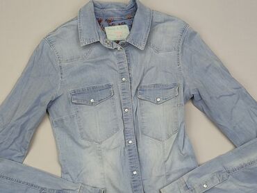 błękitna eleganckie bluzki: Shirt, S (EU 36), condition - Good