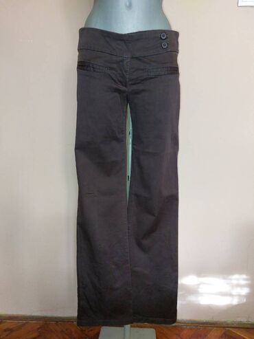 karirane pantalone zenske: M (EU 38), Low rise, Straight