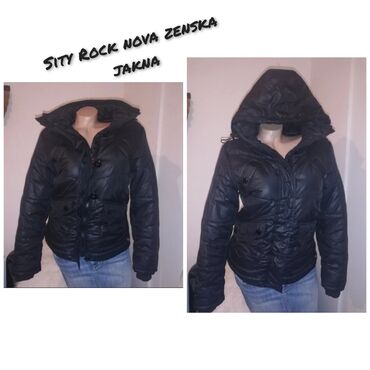 zimska zenska jakna nepromociva: S (EU 36), Jednobojni, Sa postavom
