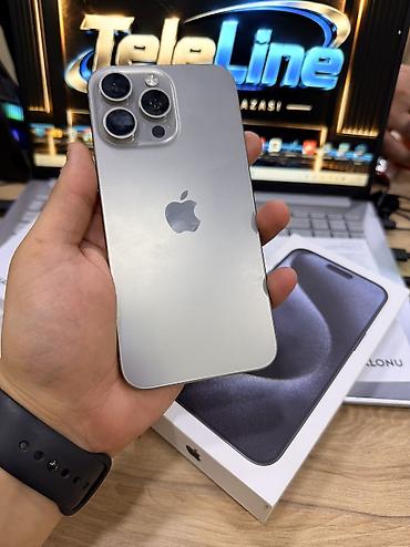 IPhone 15 Pro Max, 256 GB, Natural Titanium, Zəmanət, Kredit, Simsiz şarj