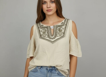bluzki z gipiury na wesele: Women's blouse, size M (EU 38)