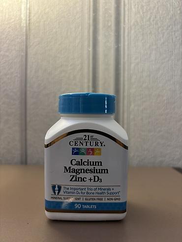Məhsul: 21st Century Calcium Magnesium Zinc + D3 Tərkib və