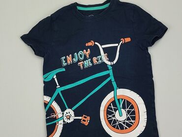 pomarańczowa koszulka dziecięca: T-shirt, Little kids, 5-6 years, 110-116 cm, condition - Good
