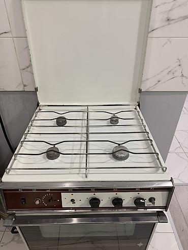 газ плита с духовкой: Газовая плита с духовкой, классический дизайн - 4 газовые конфорки на — 1