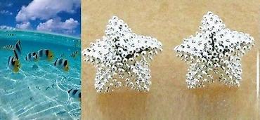 prstenje swarovski: Minđuše u obliku morske zvezde – srebrni ton - Dizajn: stilizovane — 1