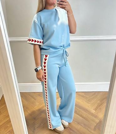 Gornji i donji deo: ✅ ženski komplet – majica i široke pantalone
✅3300 din — 8