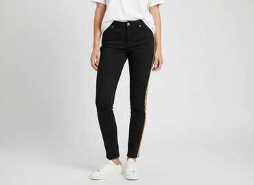 spodnie motocyklowe jeans damskie: H&M, Jeansy damskie, rozmiar L