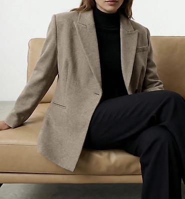 dəri pencək: Qadınlar üçün klassik bej rəngli blazer Heç geyilmeyib etiketide — 2