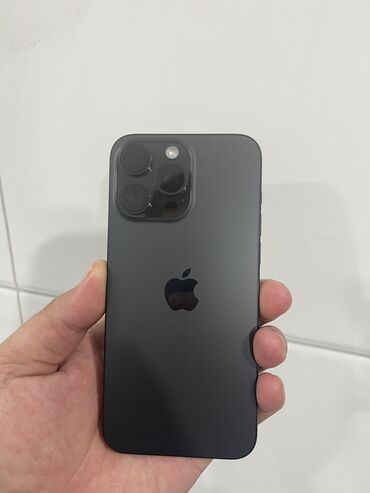 телефон сааттар: IPhone 15 Pro Max, Жаңы, 256 ГБ, Кара, 100 %