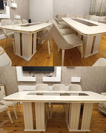 Qonaq otağı üçün, İşlənmiş, Kvadrat masa, 6 stul