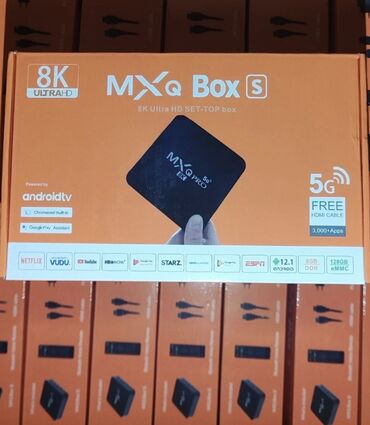 qoşa tikiş: Yeni, TV Box, 128 GB yaddaş, Android, youtube, google, netflix, TV