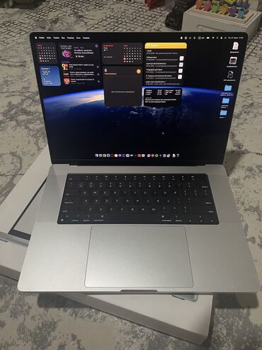 intel core: Ноутбук, Apple, 16 ГБ ОЭТ, Apple M1 Pro, 16 ", Колдонулган, Татаал эмес тапшырмалар үчүн, эс тутум NVMe SSD