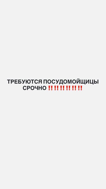 уборка квартир вакансии: Требуется Посудомойщица, Оплата Ежедневно