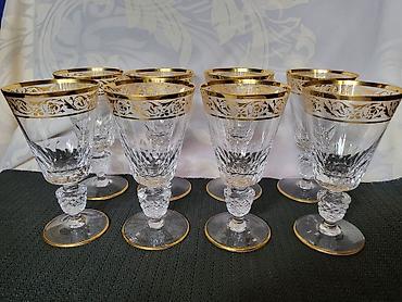 Ostali antikviteti: Luksuzne kristal case za vino1955/56 god,rucni rad — 15