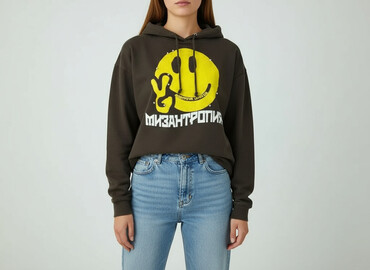 t shirty gorillaz: Кофта з каптуром жіноча, розмір L