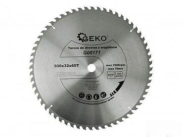 ceo set: Testera sa vidija za drvo – 500 mm, 60 zuba, 32 mm rupa GEKO, Poljska — 1