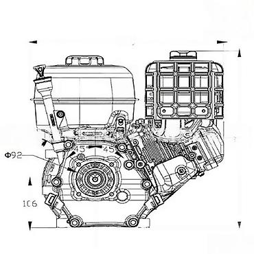 Elektromotori: Benzinski motor Zongshen GB270 - Zapremina: 270 cm³ - Tip: 4-taktni — 6