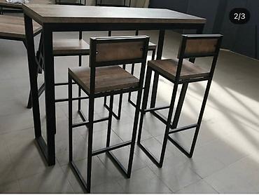 Мебель на заказ: Мебел на заказ. Барный стол и стулья. Размер стол -высота 0 Длина — 15