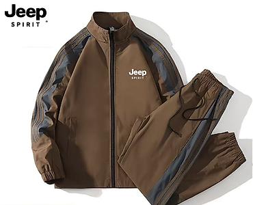 jungle leopard ms 01: Мужской спортивный костюм Jeep Spirit (куртка на молнии + брюки) - — 1