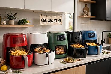 Mətbəx texnikası: 🔥 AIR FRYER - RƏNGLİ - ANBARDA QUTUDA 🔥 ✅ Rənglər: Qara, Ağ, Qırmızı — 2