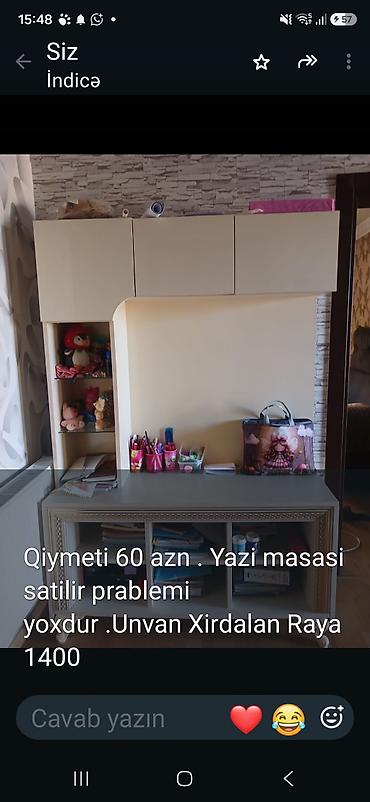 Yazı masası və üst dolablı iş guşəsi - Rahat iş səthi olan yazı lalafo.az -da Yazı masası və üst dolablı iş guşəsi - Rahat iş səthi olan yazı