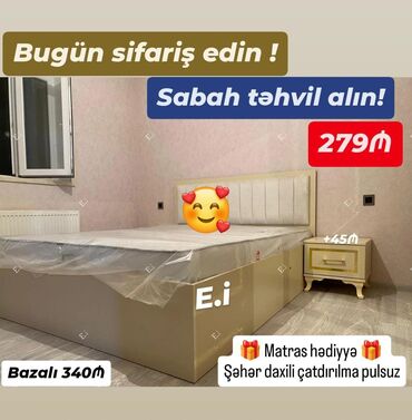 çarpayı satılır: Çatdırılma pulsuz