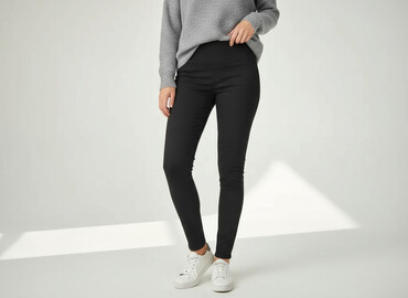 czarne legginsy modelujące: Leggings Elegant for women, size M