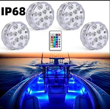 sadnice borovnice: RGB LED Podvodna Svetla za Bazen – Set 4 komada sa daljinskim — 10