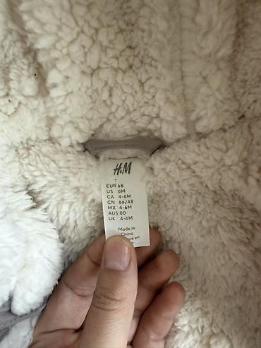 спортивный костюм м: Детский зимний комбез H&M новый! Размер 68 Цвет бежевый Очень — 2