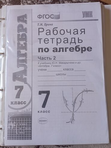 Китеп кармагычтар: Рабочая тетрадь по алгебре 7 класс там все есть было распечано